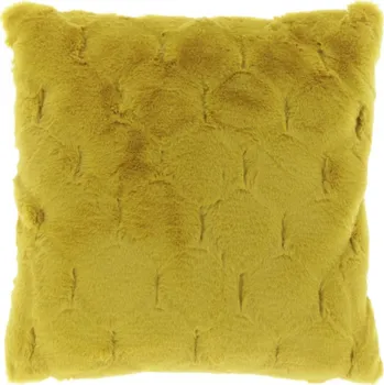 Polštář Heboučký polštář s plastickým vzorem Quincy žlutý žlutá 45x45