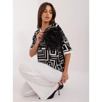 Dámská halenka s geometrickým vzorem černá