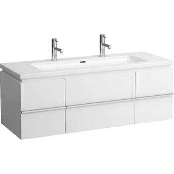 Laufen Living dvojumyvadlo 130 cm se 2 otvory pro baterii H8164360001151 Varianta: Bílá LCC (Laufen Clean Coat)