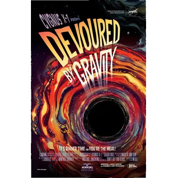 Plakát Plakát, Obraz - Devoured by Gravity (Retro Movie) - Space Series (NASA)