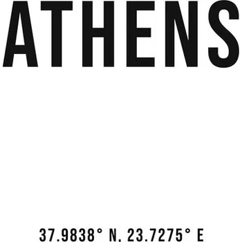 Plakát Plakát, Obraz - Athens simple coordinates, Finlay & Noa