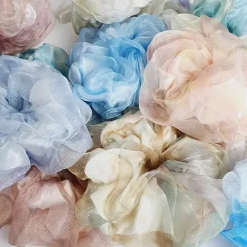 Nařasená duhová gumička s leskem 12ks - mix