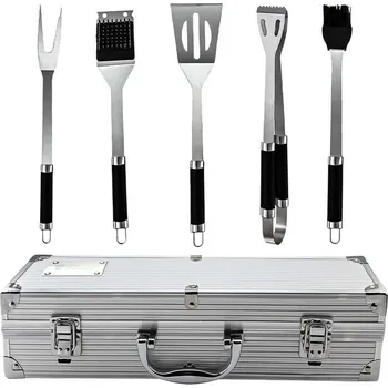 Sada nářadí 5-dílná sada grilovacího nářadí v kufříku