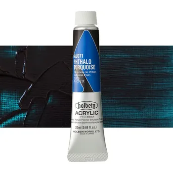 Vodová barva Akrylová barva Holbein Heavy Body - Phthalo Turquoise Balení: 20 ml