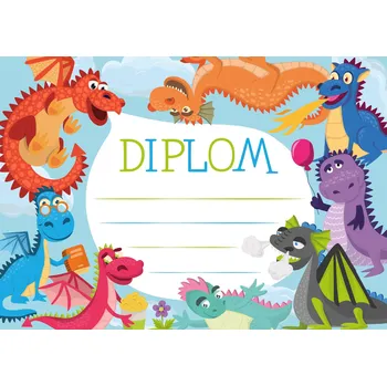 Umělecký papír Diplom A4 Draci, 1ks