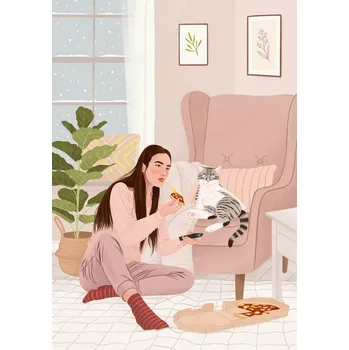 Plakát Plakát, Obraz - Pizza Night, Petra Holikova