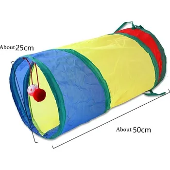Hračka pro kočku Prolézačka pro kočky s míčkem | tunel pro kočky, skládací - A