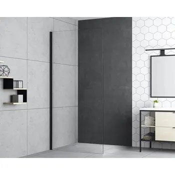 Walk In form&style MODENA 90 cm barva rámu černá dekor skla čiré sklo