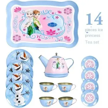 Dětská kuchyňka Frozen (Ledové království) Čajová sada plechového nádobí na motivy pohádky "Frozen" Barva: A- bez krabice