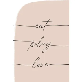 Plakát Plakát, Obraz - Eat Play Love, uplusmestudio