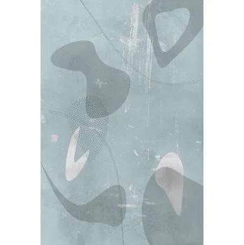 Plakát Plakát, Obraz - Mid-Century Vintage No. 4 | silver-turquoise, Melanie Viola