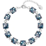 EVOLUTION GROUP CZ Stříbrný náramek s krystaly Crystals from Swarovski® Blue Style - 33047.3