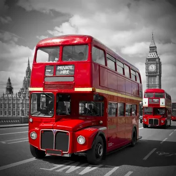 Plakát Plakát, Obraz - LONDON Red Buses on Westminster Bridge, Melanie Viola