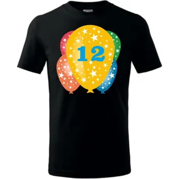 ON-DESIGN Tričko pánské/dětské s BALÓNKY Velikost: 122 cm/6 let, Barva: černá