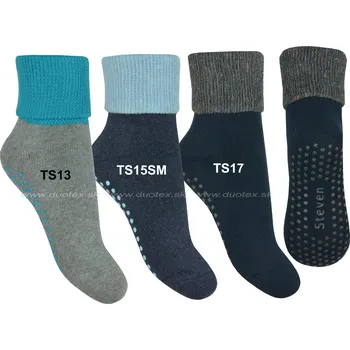 Pánské ponožky STEVEN Ponožky s ABS Steven-038-13 Barva: TS17-tm.modráS, Velikost: 26-28(17-18)