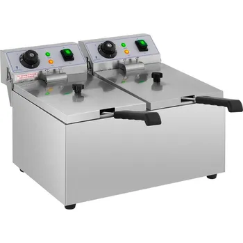 Royal Catering RCEF 08DB dvojitá elektrická gastro fritéza