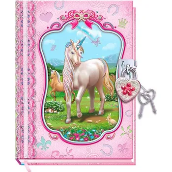 Kancelářské potřeby SPARKYS Deník se zámkem Roztomilý jednorožec