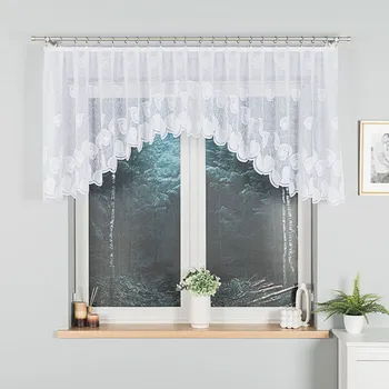 Záclona My Best Home Nora krátká oblouková záclona bílá