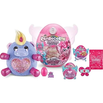plyšák zuru toys Rainbocorn zvířátka - COBI 9238 - Vajíčko s překvapením Fairycorn, Barva doplňků na vajíčku: Stříbrná/růžová
