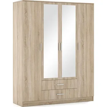 Šatní skříň Skříň Romeo 160 sonoma/zrcadlo