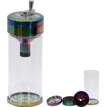 Remo 11545 Drtič tabáku mlýnek 4x kov+sklo+plast ∅ 7,5cm