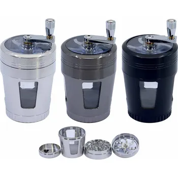 11501 Drtič tabáku mlýnek 4x kov+plast ∅6cm MIX