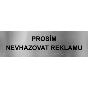 Domovní cedule Rytá cedulka na schránku 10 x 3 cm stříbrná