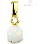 Zlatý opálový přívěsek se zirkonem