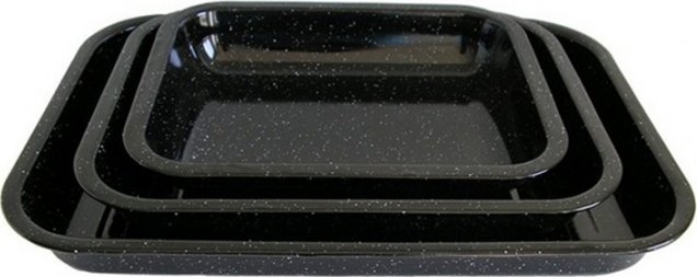 VEF Smaltovaný pečící plech 36.5x29.5x5 cm