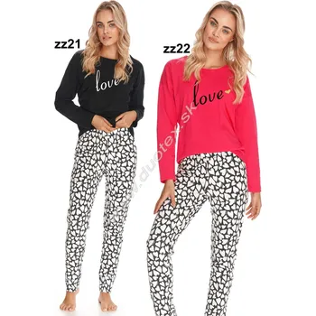 Dámské pyžamo TARO Dámské pyžamo Nicole2572 Barva: zz21-čierna, Velikost: L