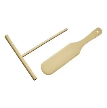 Obracečka Westmark Dřevěná špachtle na palačinky s roztíračem, přírodní