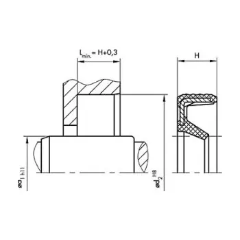 Těsnění pro motocykl Gufero 28-35-4 WAO NBR