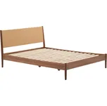Ořechová dvoulůžková postel Kave Home Elan 160 x 200 cm