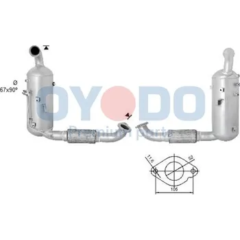 Filtr pevných částic Filtr sazových částic, výfukový systém OYODO 20N0140-OYO