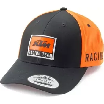 Kšiltovka Pánská kšiltovka / čepice KTM TEAM CURVED CAP ČERNÁ/ORANŽOVÁ, prohnutý kšilt