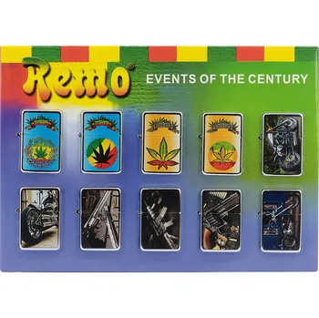 Zapalovač 07220 REMO Benzínový zapalovač 10ks MIX