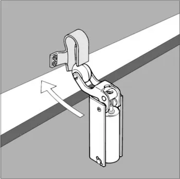 DICTATOR Technik Dveřní tlumič Z1000, hák 1011, 20N, ponikl