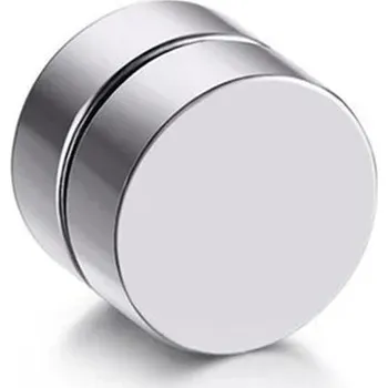 Náušnice Falešná náušnice | magnetická náušnice, 1 kus - Stříbrná,10mm