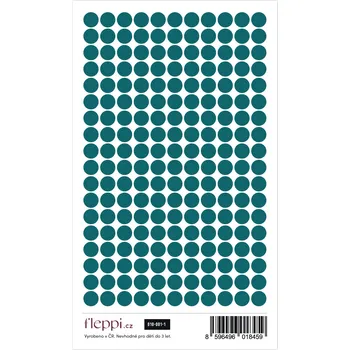 samolepka Fleppi Color coding kolekce | akvamarínová – kolečka