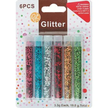 Vánoční dekorace Glitry třpytivé - kolečka sada 6 ks x 3,3g