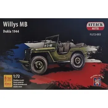 Plastikový model Attack Hobby Kits 1/72 Willys MB Dukla 1944
