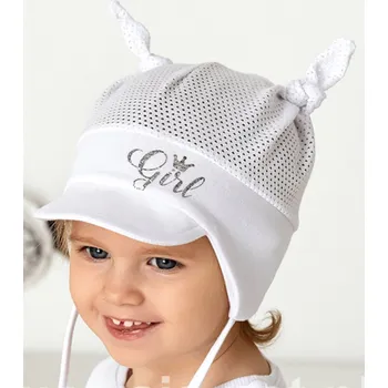 Kojenecké oblečení Čepice AJS-48-182 Barva: A-biela, Velikost: 40-42