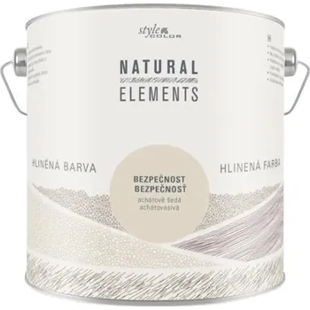 barva na zeď Jílová barva na zeď bez konzervantů StyleColor NATURAL ELEMENTS achátově šedá 2,5 l