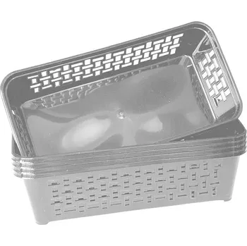 DuraHome Košík, DOMINO 3, šedý, 5 ks