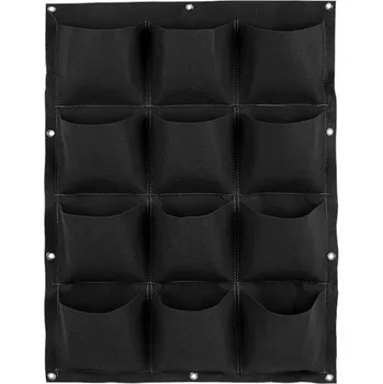 Pěstební box Rourke 12K - textilní květináč pro pěstování zeleniny - černý