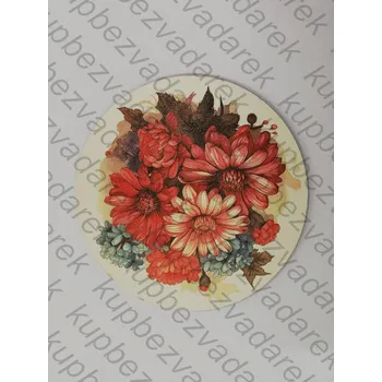 Podtácek sololak - kruh 15 cm - Gerbery