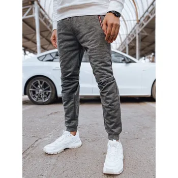 Pánské kalhoty Pánské tepláky DSTREET SVĚTLE ŠEDÁ M/L