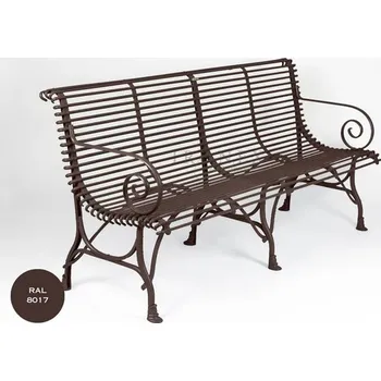 Zahradní lavice Kovová lavice Arras B4 Barva: Chocolate Brown - 8017, Galvanizace: Nic