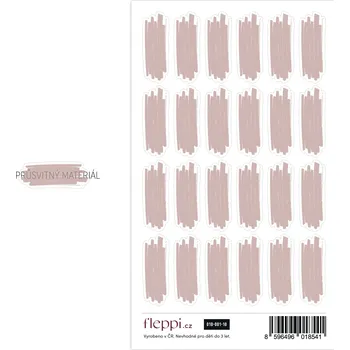 samolepka Fleppi Color coding kolekce | nude hnědá – čmárance průsvitné