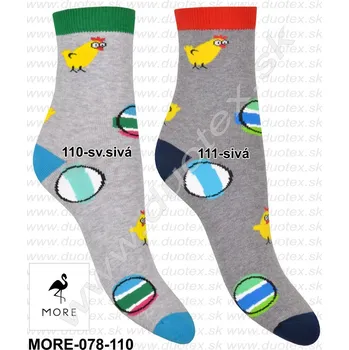 Dámské ponožky MORE Vzorované ponožky More-078-110 Barva: 111-sivá, Velikost: 39-42(26-28)
